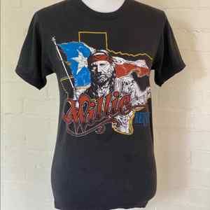 1984 willie Nelson Canadian Tour true vintage tee shirt